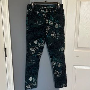Floral print skinny jeans